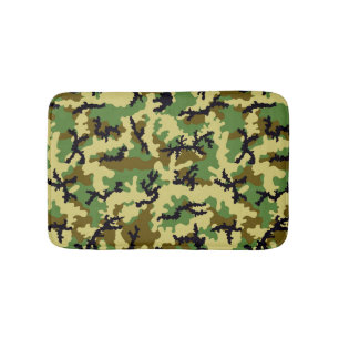 Tapete De Banheiro Camuflagem florestal
