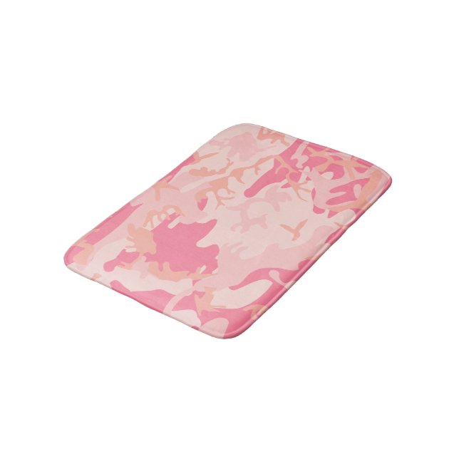 Tapete De Banheiro Camuflagem Rosa, Militar, Exército (Angulado)