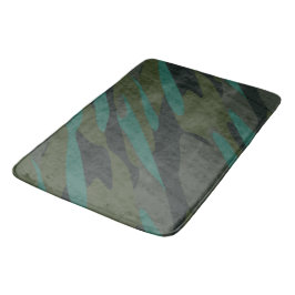 Tapete De Banheiro Camuflagem Verde Abstrato