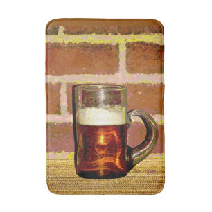 Tapete De Banheiro Caneca de esteiras de banho da cerveja