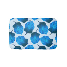 Tapete De Banheiro Canna Tropicanna Folhas Tropicais em Azul