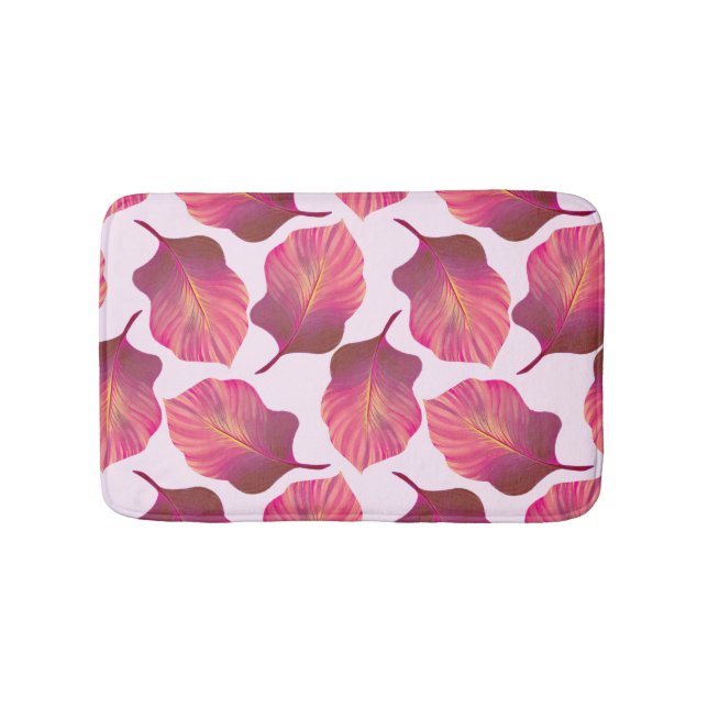 Tapete De Banheiro Canna Tropicanna sai de cor-de-rosa (frente)