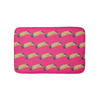 Tapete De Banheiro Cannoli (Fundo Rosa)