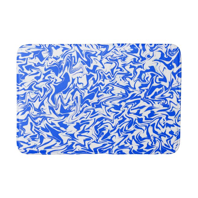 Tapete De Banheiro Caos Azul...... (Frente)