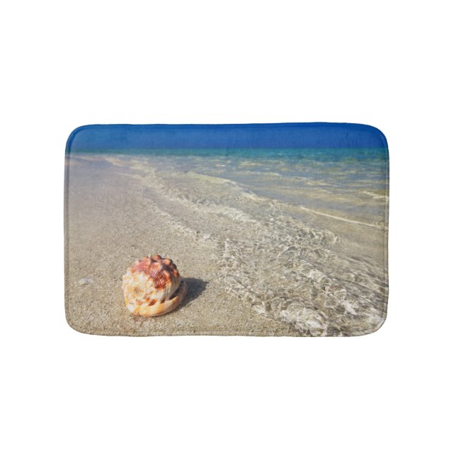 Tapete De Banheiro Capacete Shell em Lagoon| tropical Cassis Rufa (frente)