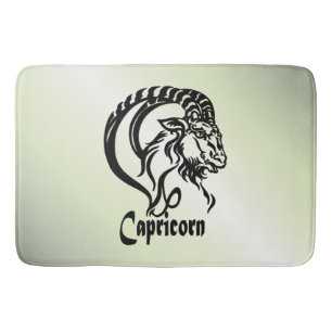 Tapete De Banheiro Capricórnio do Mar Capata Zodiac Verde