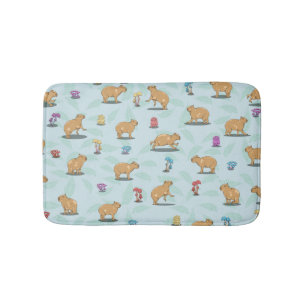 Tapete De Banheiro Capybara Pattern