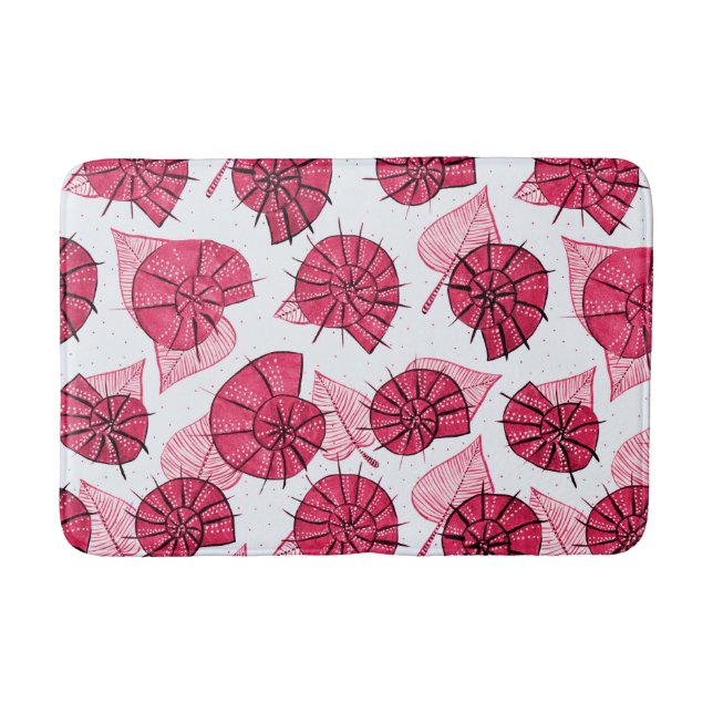 Tapete De Banheiro Caracóis Rosa Patterna Zoologia Girly (Frente)
