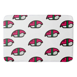 Tapete De Banheiro Caricatura Kawaii Sushi, Arroz de Peixe e Algas