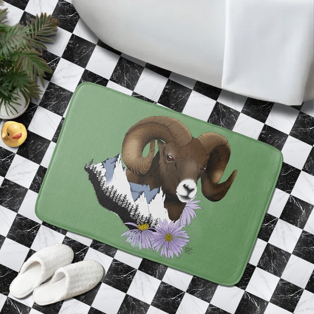 Tapete De Banheiro Carneiro Bighorn (Criador carregado)
