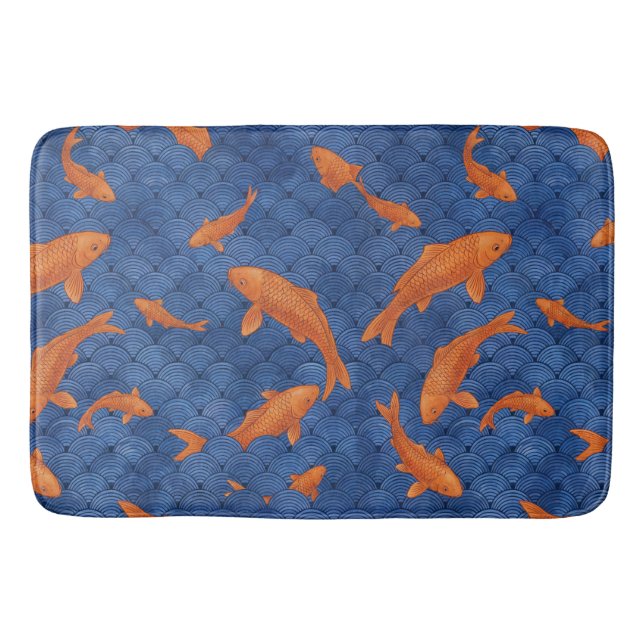 Tapete De Banheiro Carp In An Art Deco Ocean (Frente)