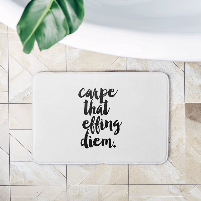 Tapete De Banheiro Carpe Que Effing Diem Cotação Bath Mat (Criador carregado)