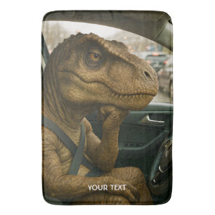 Tapete De Banheiro Carro de Condução de Dinossauro Fantasy Cute
