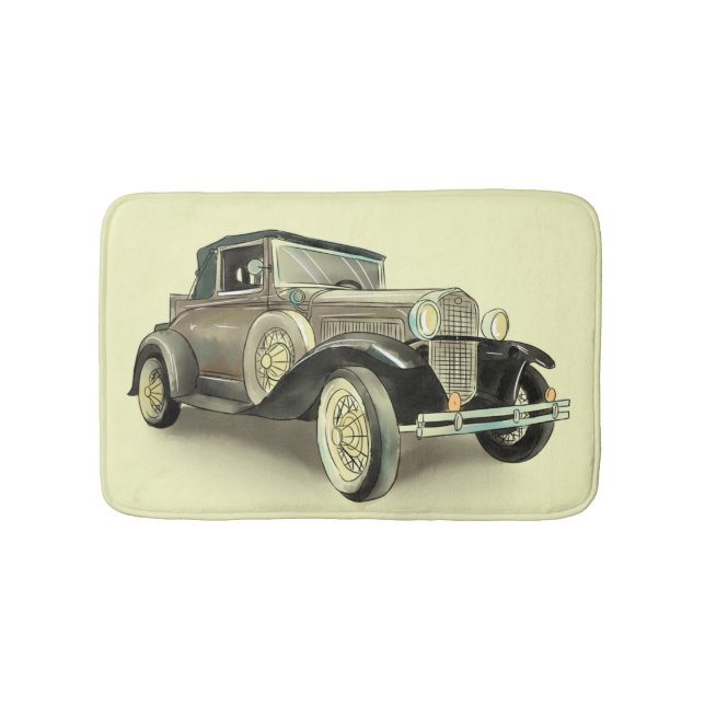 Tapete De Banheiro Carro vintage Bath Mat (frente)