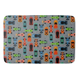 Tapete De Banheiro Carros De Corrida Coloridos Esportivos