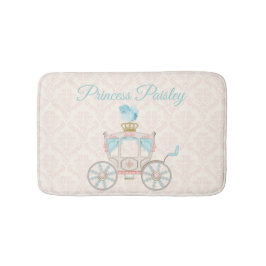 Tapete De Banheiro Carruagem de Princesa de Conto de Fadas Bege Rosa 