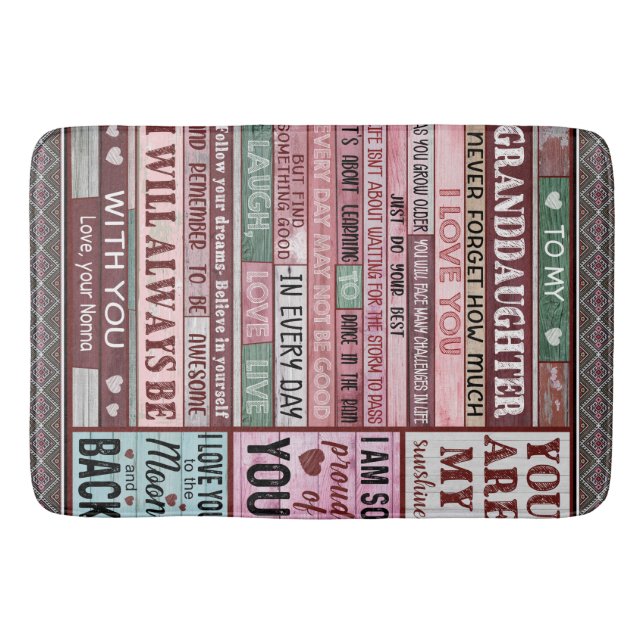 Tapete De Banheiro Carta Personalizada À Minha neta (Frente)