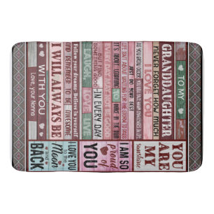Tapete De Banheiro Carta Personalizada Para Minha Neta