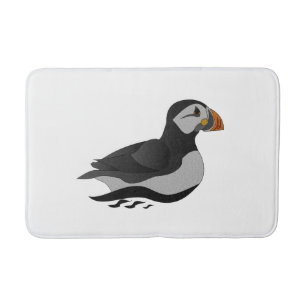 Tapete De Banheiro Cartografia de Nadação de Puffin no Atlântico Ador