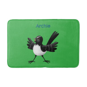 Tapete De Banheiro Cartoon australiano Willie Wagtail personalizado