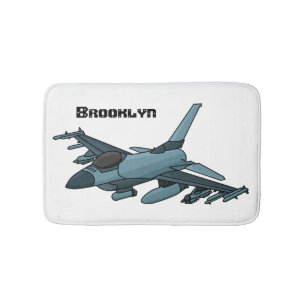 Tapete De Banheiro Cartoon de avião de combate militar