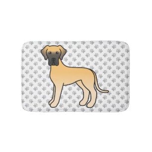Tapete De Banheiro Cartoon Gelado e Cortado Cão e Patas