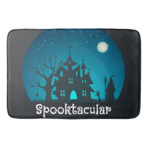 Tapete De Banheiro Casa Azul e Negra Assaltada Spooktacular