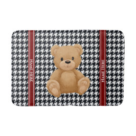 Tapete De Banheiro Casa do Urso Houndstooth,