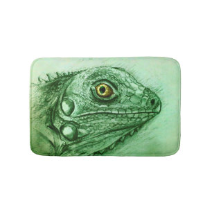 Tapete De Banheiro Casaco de banho ilustrado colorido - Iguana