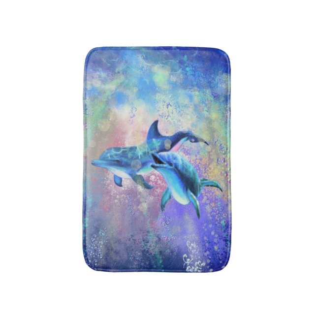 Tapete De Banheiro Casal Dolphin Bath Mat (Frente Vertical)