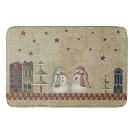 Tapete De Banheiro Casal Folkart Snowmen de inverno