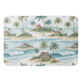 Tapete De Banheiro CASAQUINHOS TROPICAIS DE Aquarela PASTEL NA PRAIA