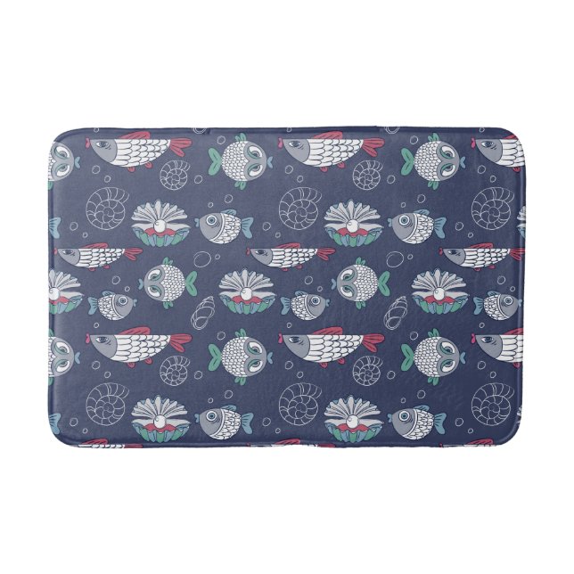 Tapete De Banheiro Cascas de banho-maria de peixe (Frente)