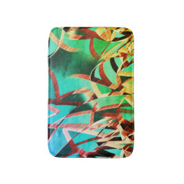 Tapete De Banheiro Castanho passa por verde-rústico e aquamarina