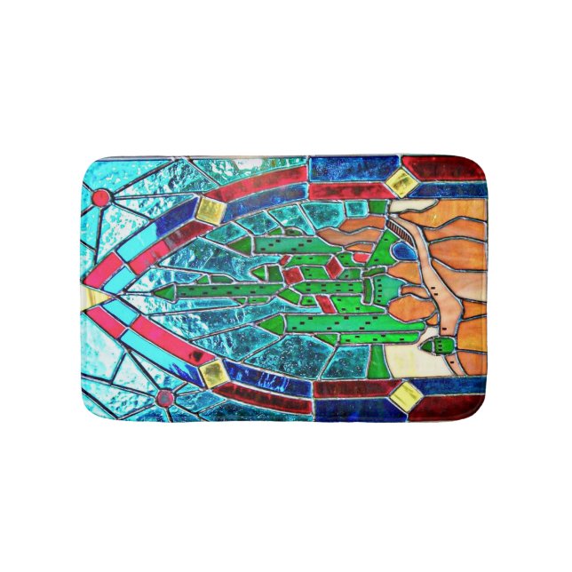 Tapete De Banheiro Castelo esmeralda de mágico de Oz Stainglass (frente)