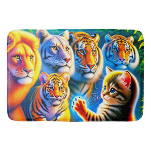 Tapete De Banheiro Cat Art