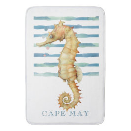TAPETE DE BANHEIRO CAVALO DE COR DA ÁGUA, PRAIA, CAPA PODE