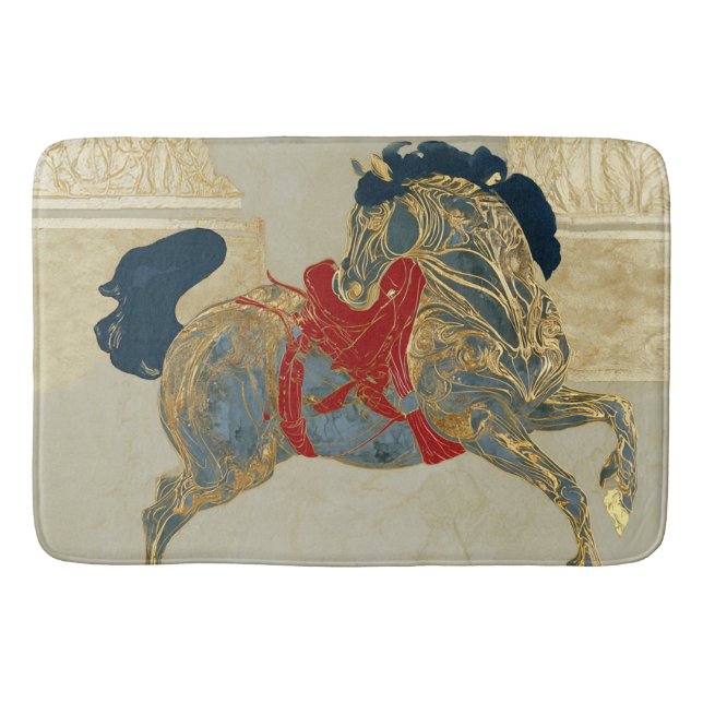 Tapete De Banheiro Cavalo Dourado Imperial (Frente)