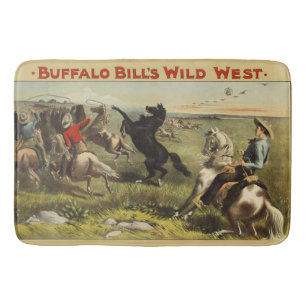 Tapete De Banheiro Cavalos Selvagens Oeste de Buffalo Bill