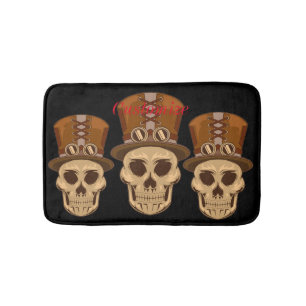 Tapete De Banheiro Caveira Steampunk em Top Hat Thunder_Cove