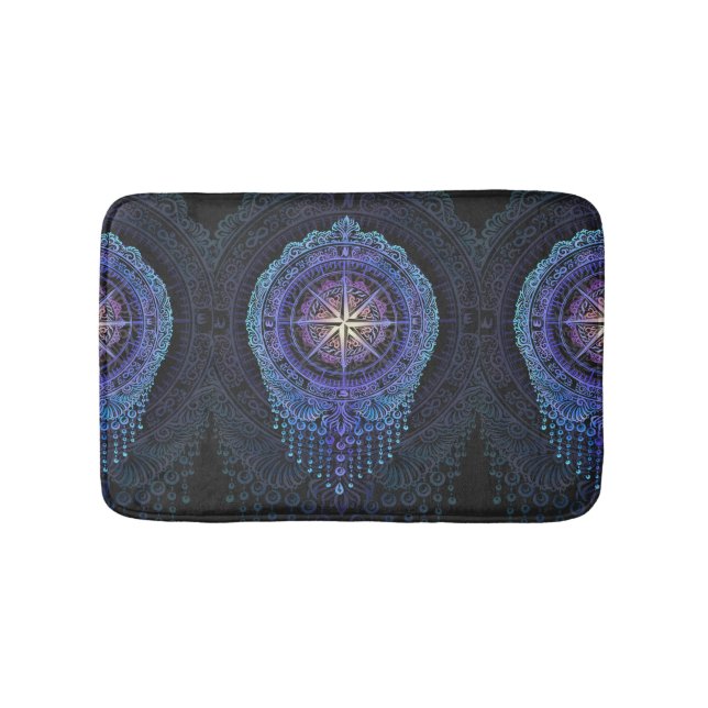 Tapete De Banheiro Celestial Compass Mandala (frente)