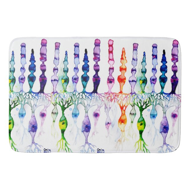 Tapete De Banheiro Células de cone e neurônio bipolar da retina (Frente)