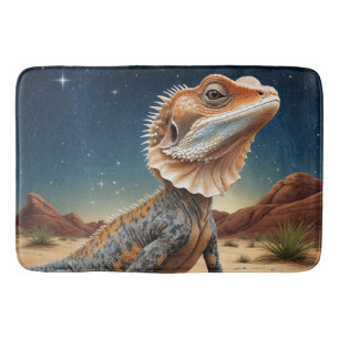 Tapete De Banheiro Cena da Vida Selvagem de Jovem Carrapato Lizard