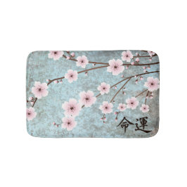 Tapete De Banheiro Cereja rosa floresce "Destino"