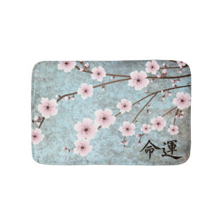 Tapete De Banheiro Cereja rosa floresce "Destino"