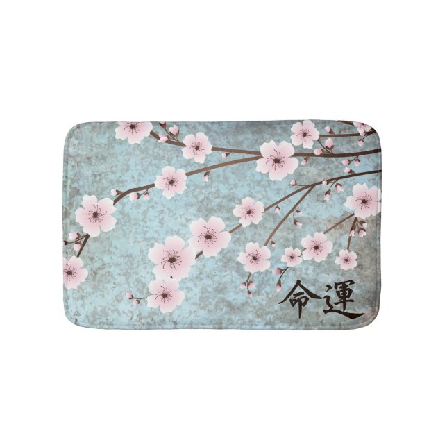 Tapete De Banheiro Cereja rosa floresce "Destino" (frente)