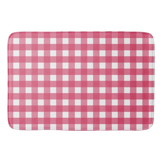 Tapete De Banheiro Cerise Gingham (Frente)