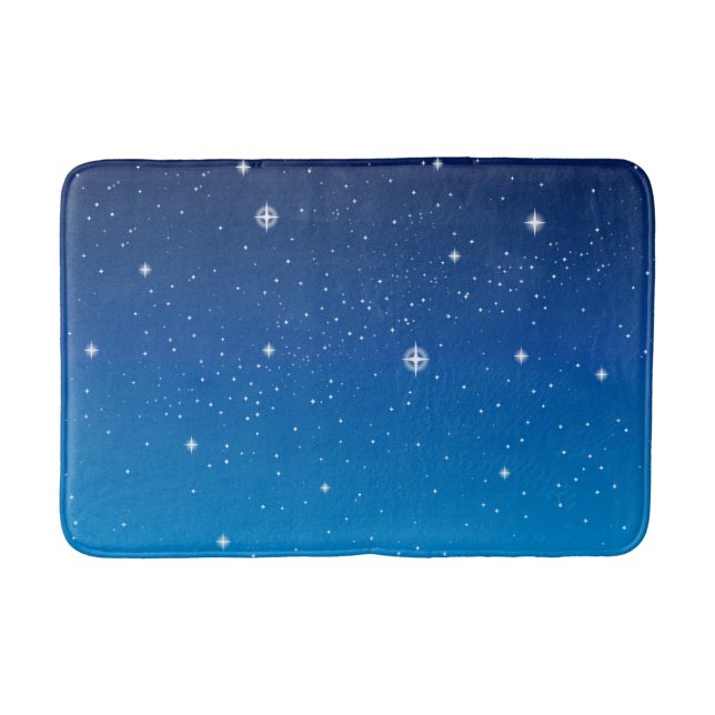 Tapete De Banheiro Céu Noturno Estrelado Azul Profundo (Frente)