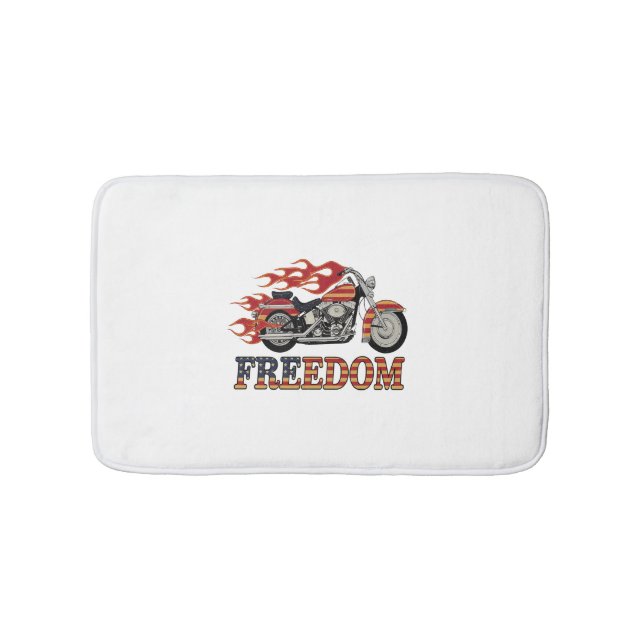Tapete De Banheiro Chamas de Motocicleta Liberdade (frente)
