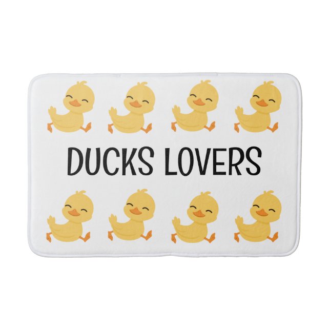 Tapete De Banheiro Chapéu De Banheiro Duck Lovers (Frente)
